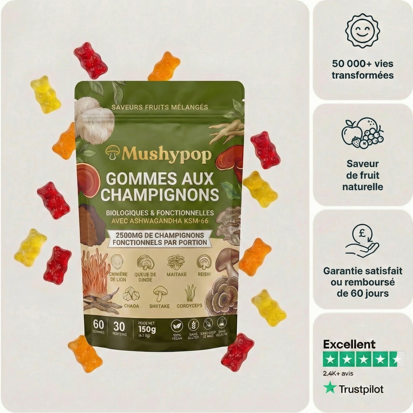 MushyPop™ - Gummies aux champignons